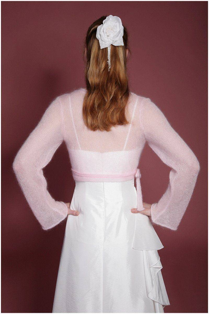 For You: Strickjacke Bolero aus Mohair zum Wickeln - Beemohr