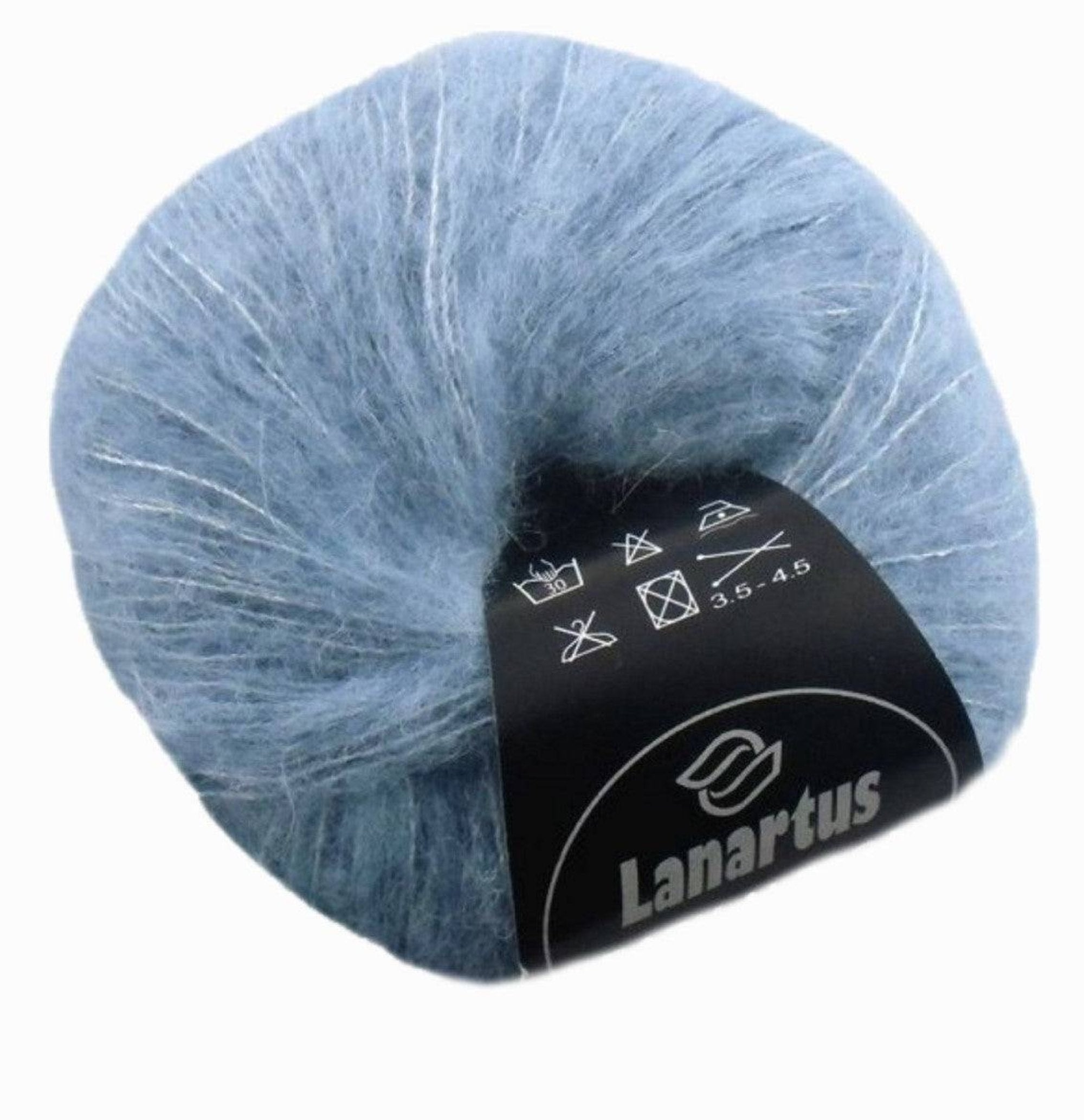 Baby Alpaka hellblau 121 von Lanartus