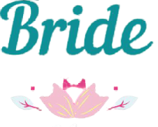 Sticker zum Aufbügeln für die Hochzeiten: BRIDE mit Blumenranke - Beemohr