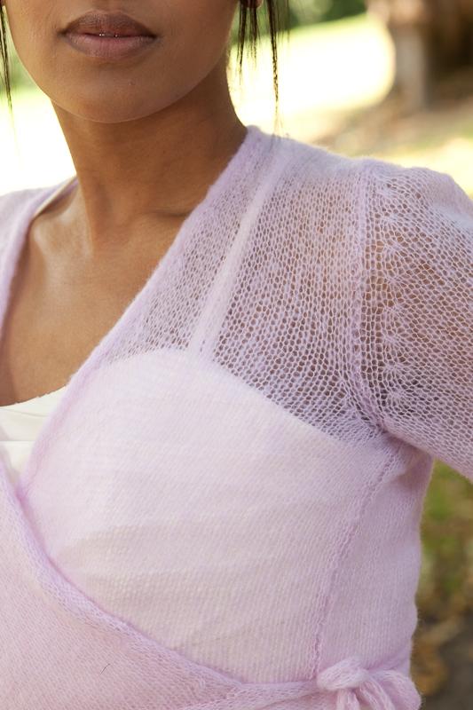 Lange Bolero Jacke zum Wickeln MAJA aus KASCHMIR mit weitem Arm - Beemohr