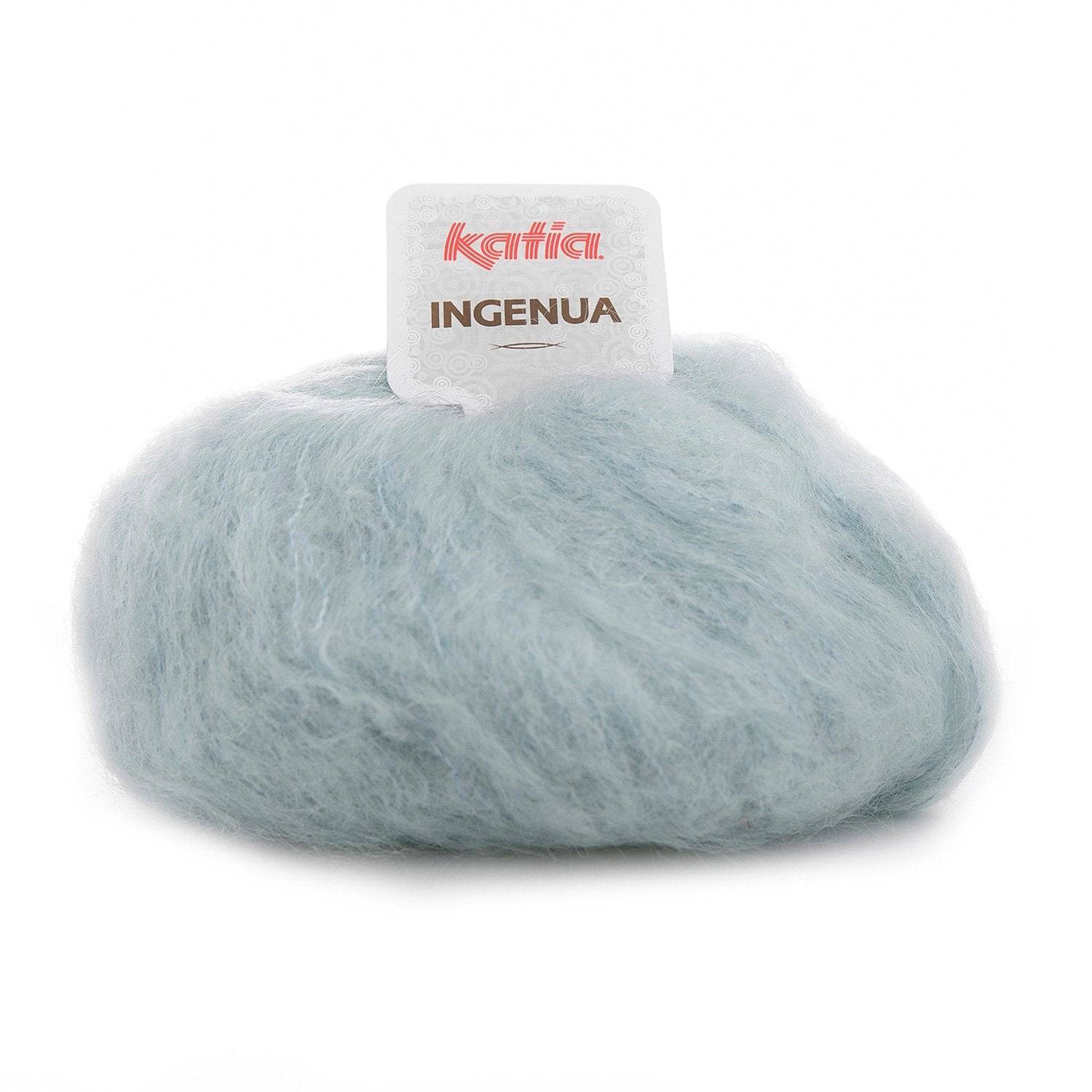 Ingenua Mohair hellblau grau 57