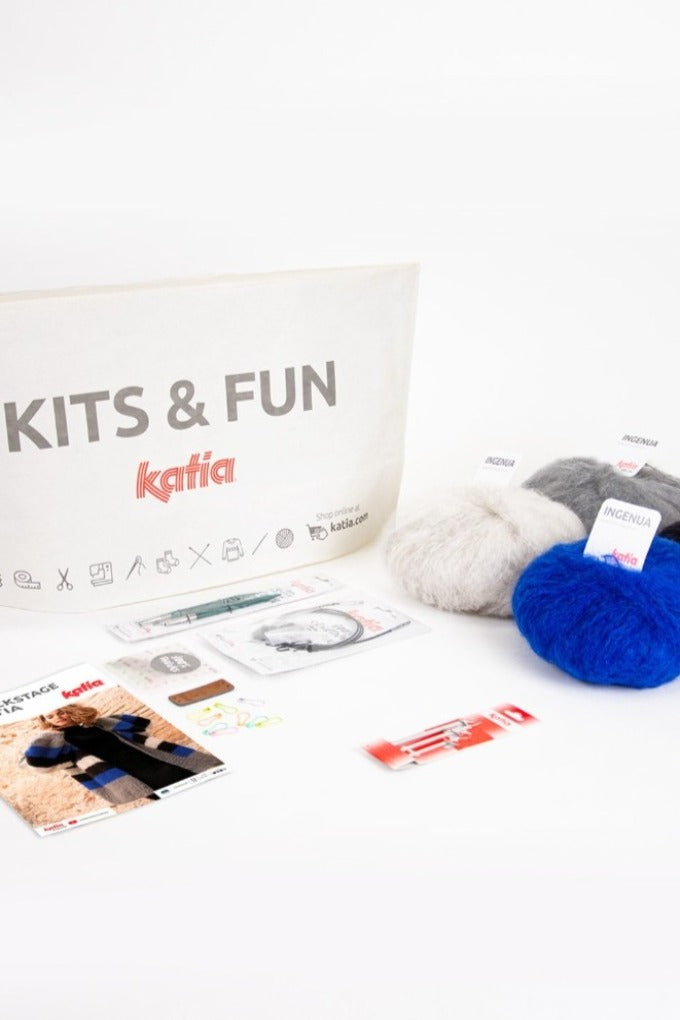 Strickbox: Multicolored Mohair Strickjacke INGENUA von Katia - Beemohr