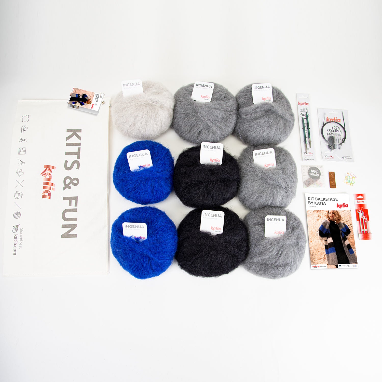 Strickbox: Multicolored Mohair Strickjacke INGENUA von Katia - Beemohr