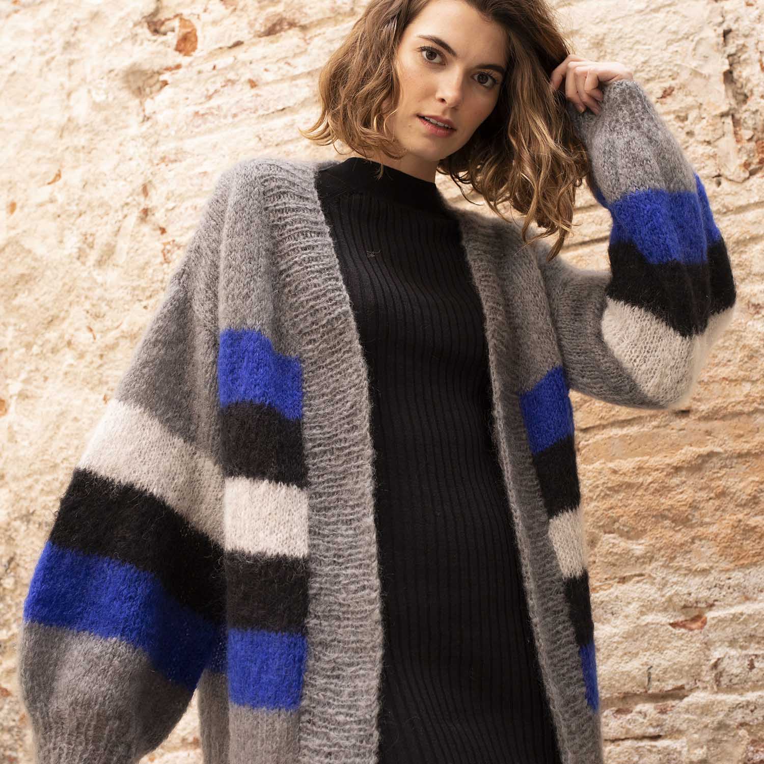 Strickbox: Multicolored Mohair Strickjacke INGENUA von Katia - Beemohr