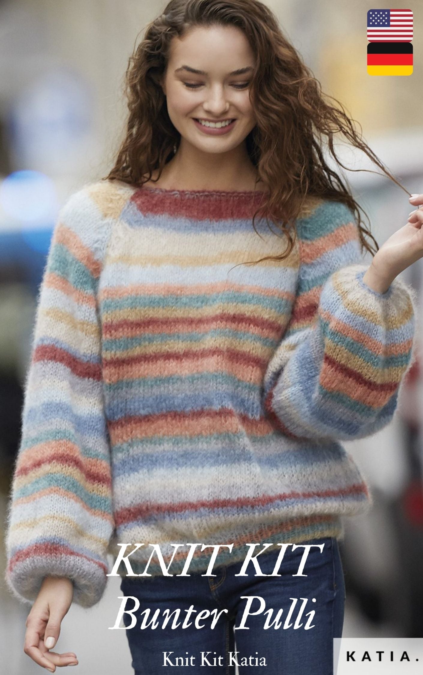 Jetzt wird's bunt mit einem Strickpullover aus INGENUA MODA Wolle von KATIA - Beemohr