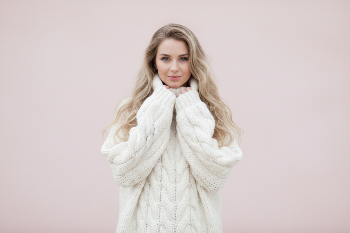 Flauschpullover stricken mit Strickanleitung