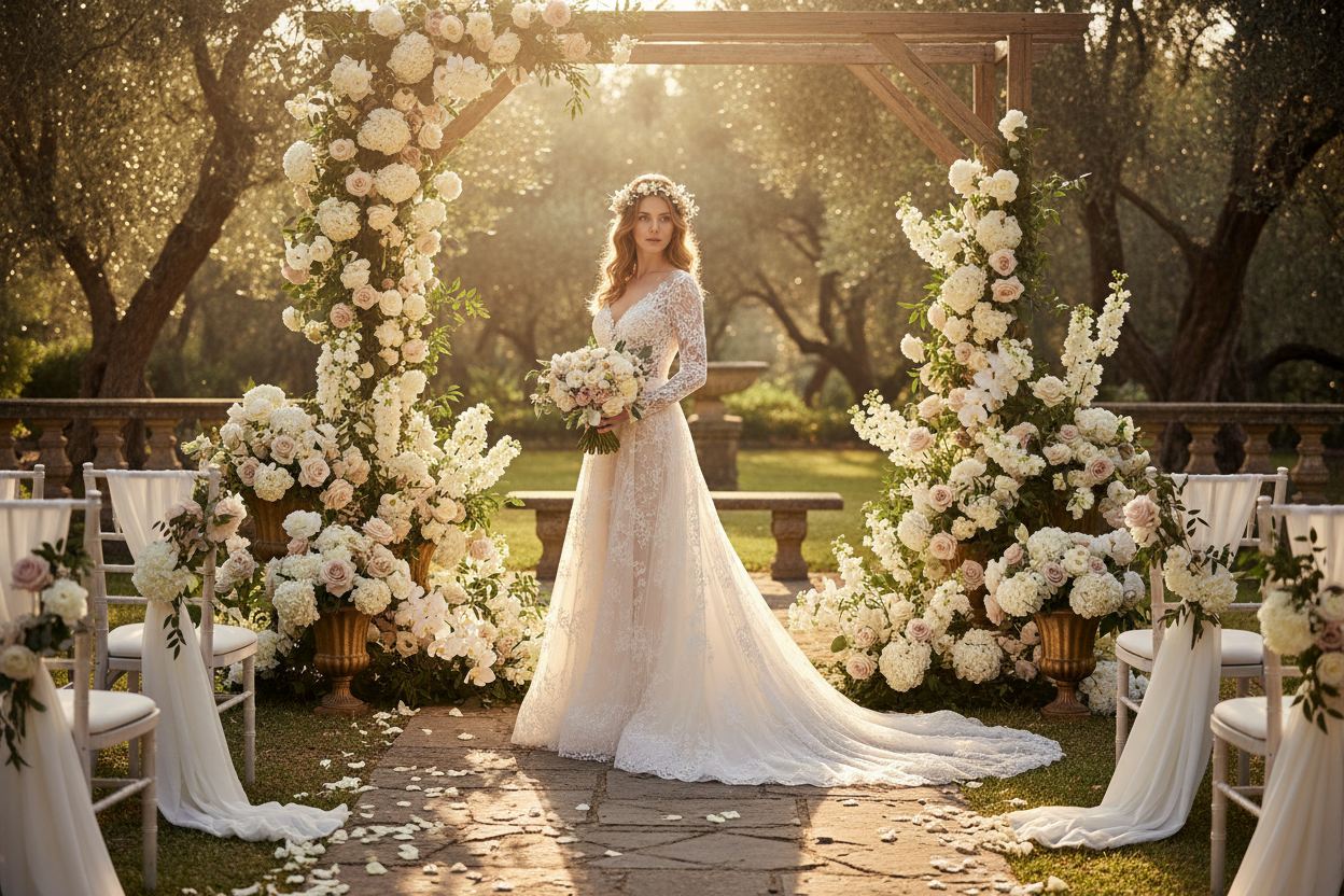 Hochzeit mit Strickjacke handgemacht von Beemohr