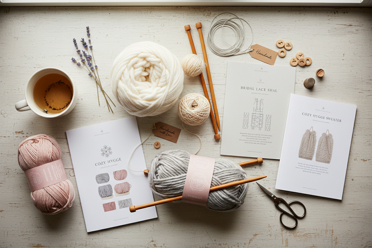 knitting pattern and wool for wedding