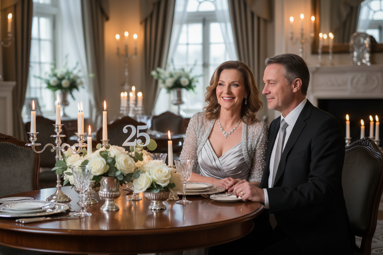 Paar zur Silberhochzeit 25 Jahre