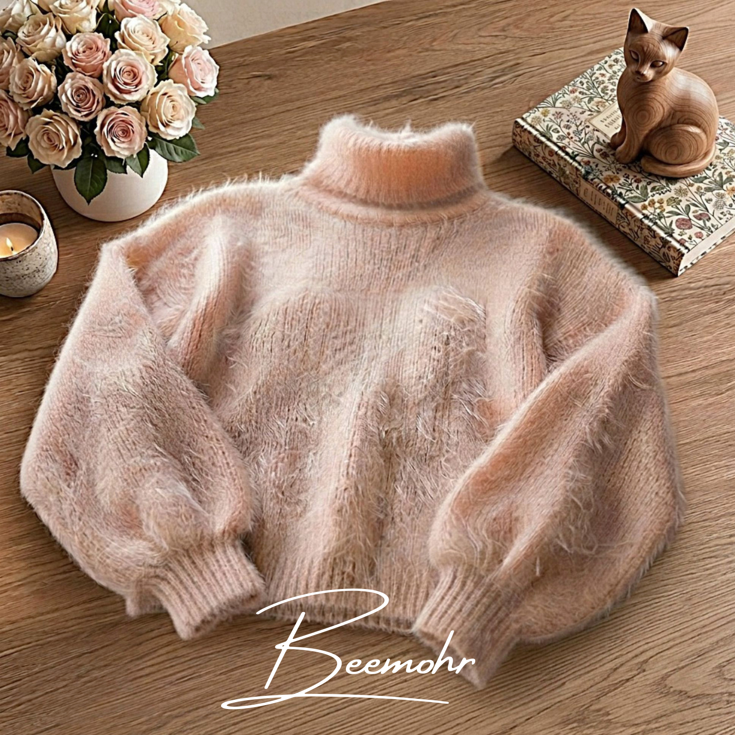 Kuschel Strickpullover Rollkragen Anleitung von Beemohr