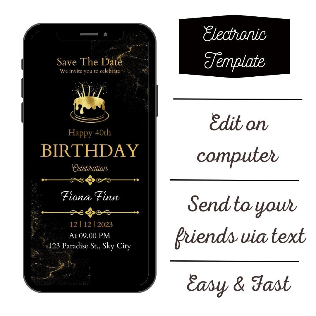 Digital invitation for your birthday Canva