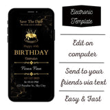 Digital invitation for your birthday Canva