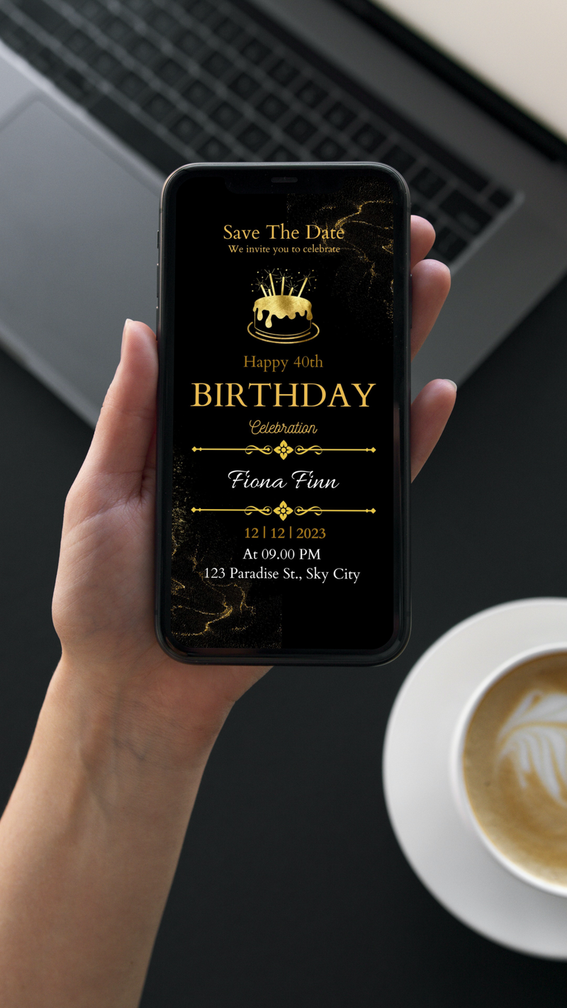Digital invitation for your birthday Template