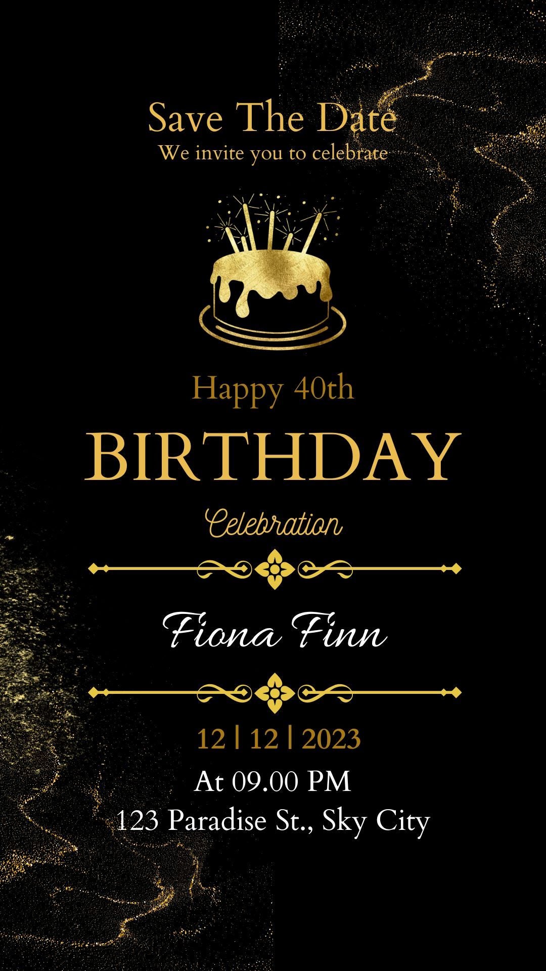 Digital invitation for your birthday via whatsapp