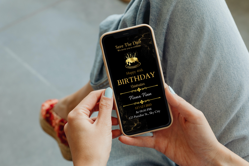 Digital invitation for your birthday easy