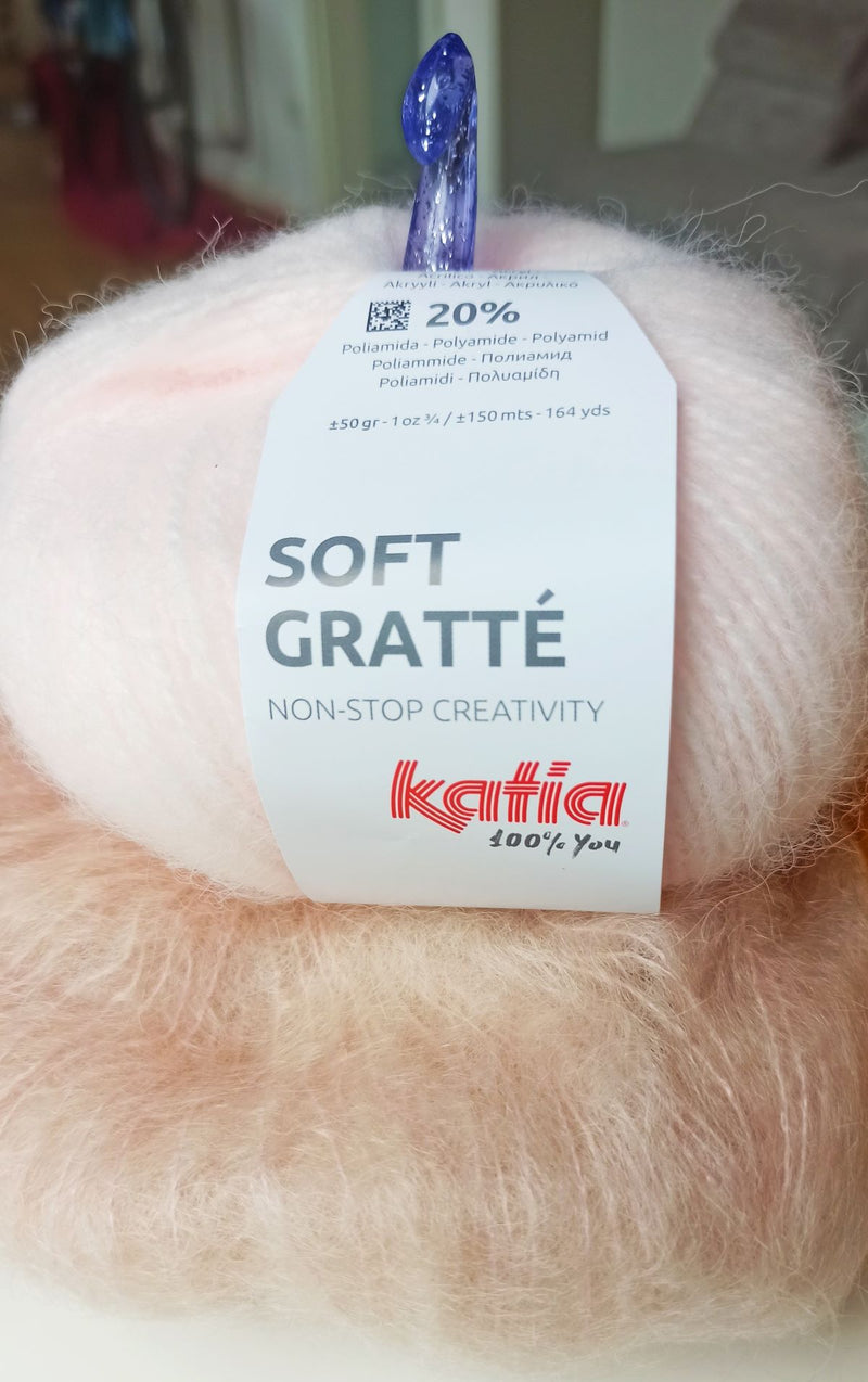 Soft Gratte Wolle von Katia rosa