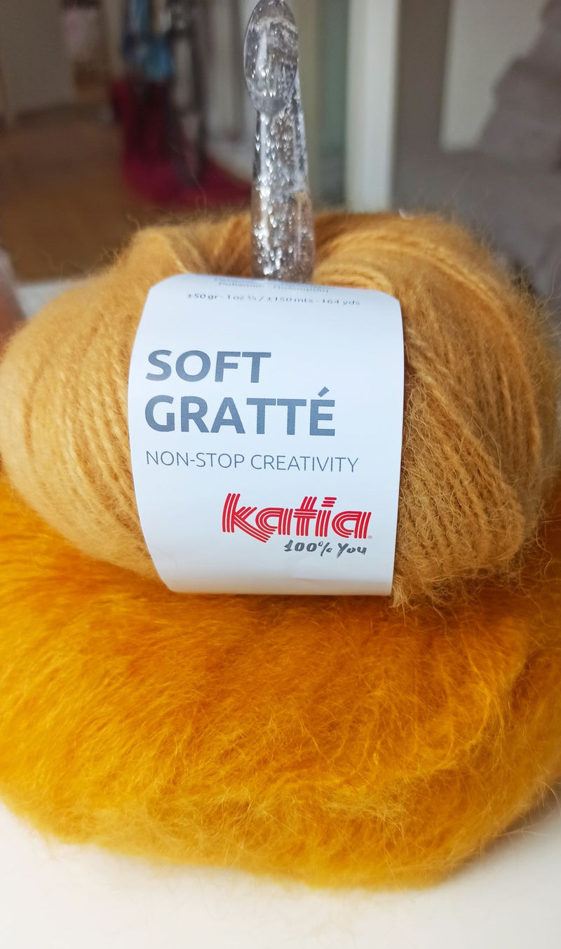 Soft Gratte Wolle von Katia und Ingenua gelb