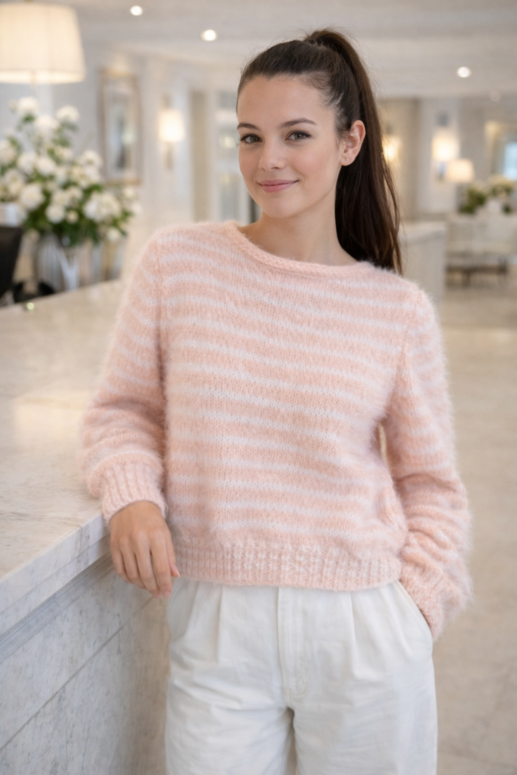 Edler Kuschelpullover gestreift selber stricken