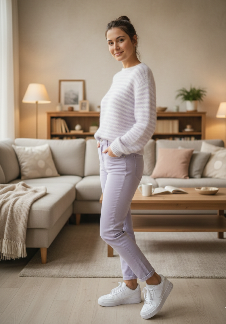 Cozy knit sweater home