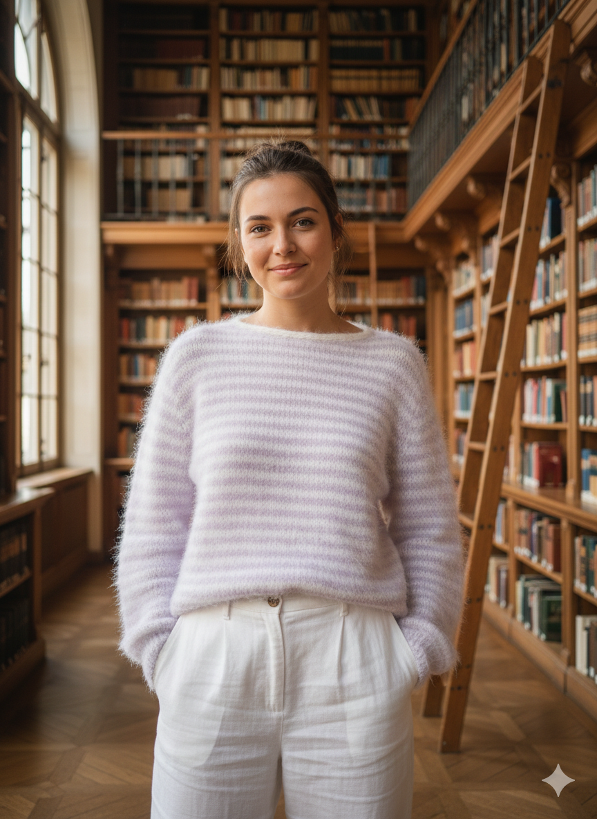 Striped knit sweater beaugency