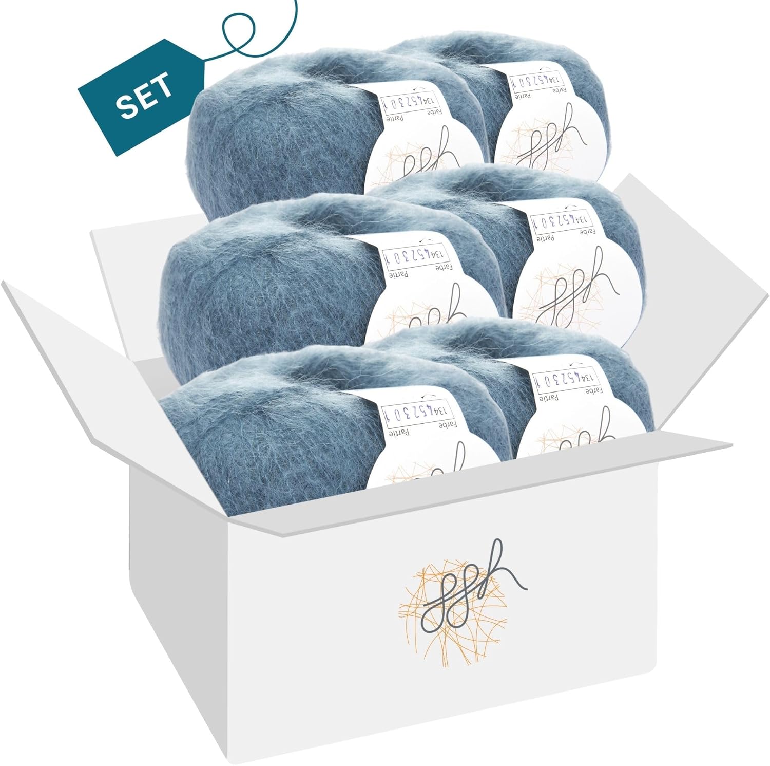 GGH Kid Mohair Wolle in der Box 6 Knäuel