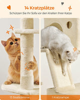 Kratzbaum XXL 2 m beige für mehrere Katzen online bestellen