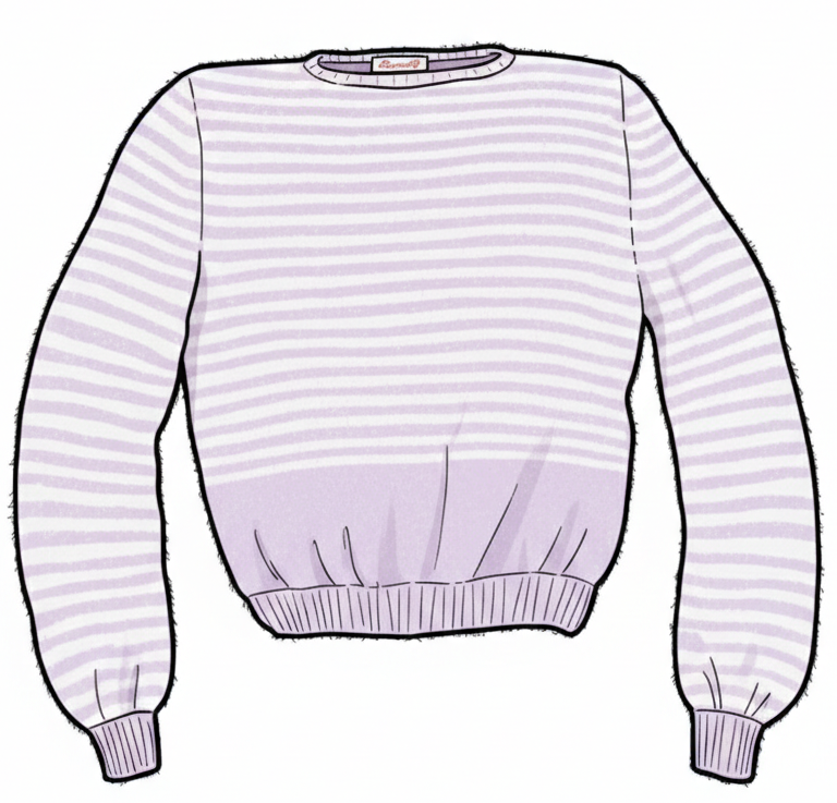 Pattern from striped sweater