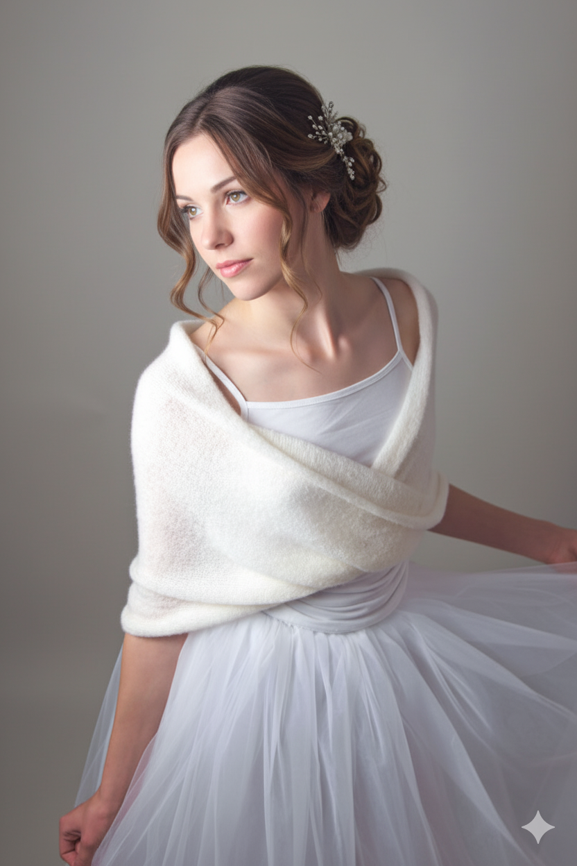 Überwurf gestrickt für Hochzeiten