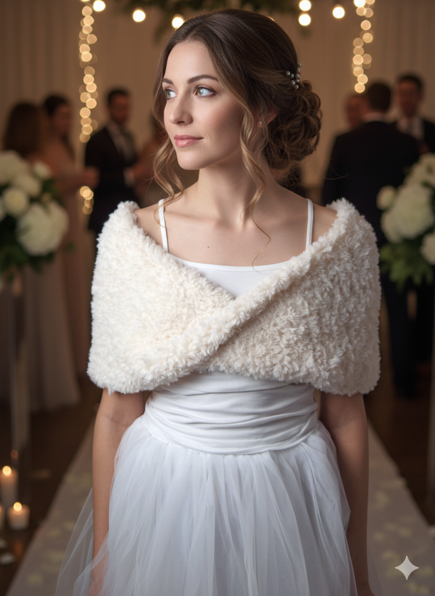 Strickloop in Felloptik für die Braut