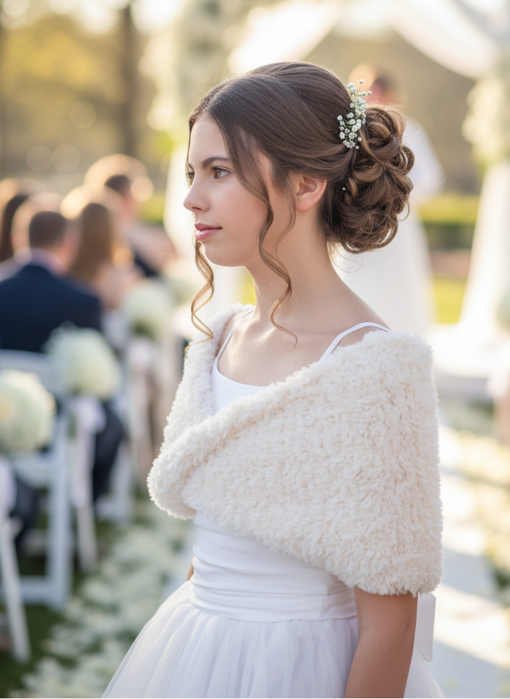 Strickloop in Felloptik für die Braut