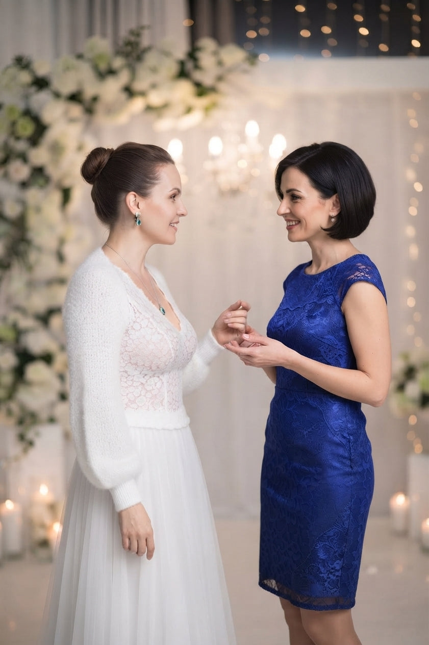 Braut Bolero für die Hochzeit mit langem Arm einfach zu stricken Strickanleitung von Beemohr