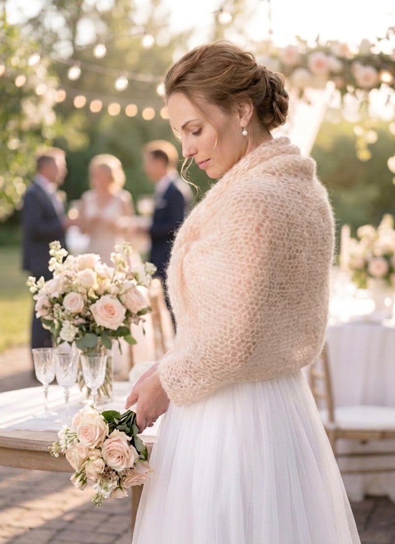 Mohair wedding stole beemohr