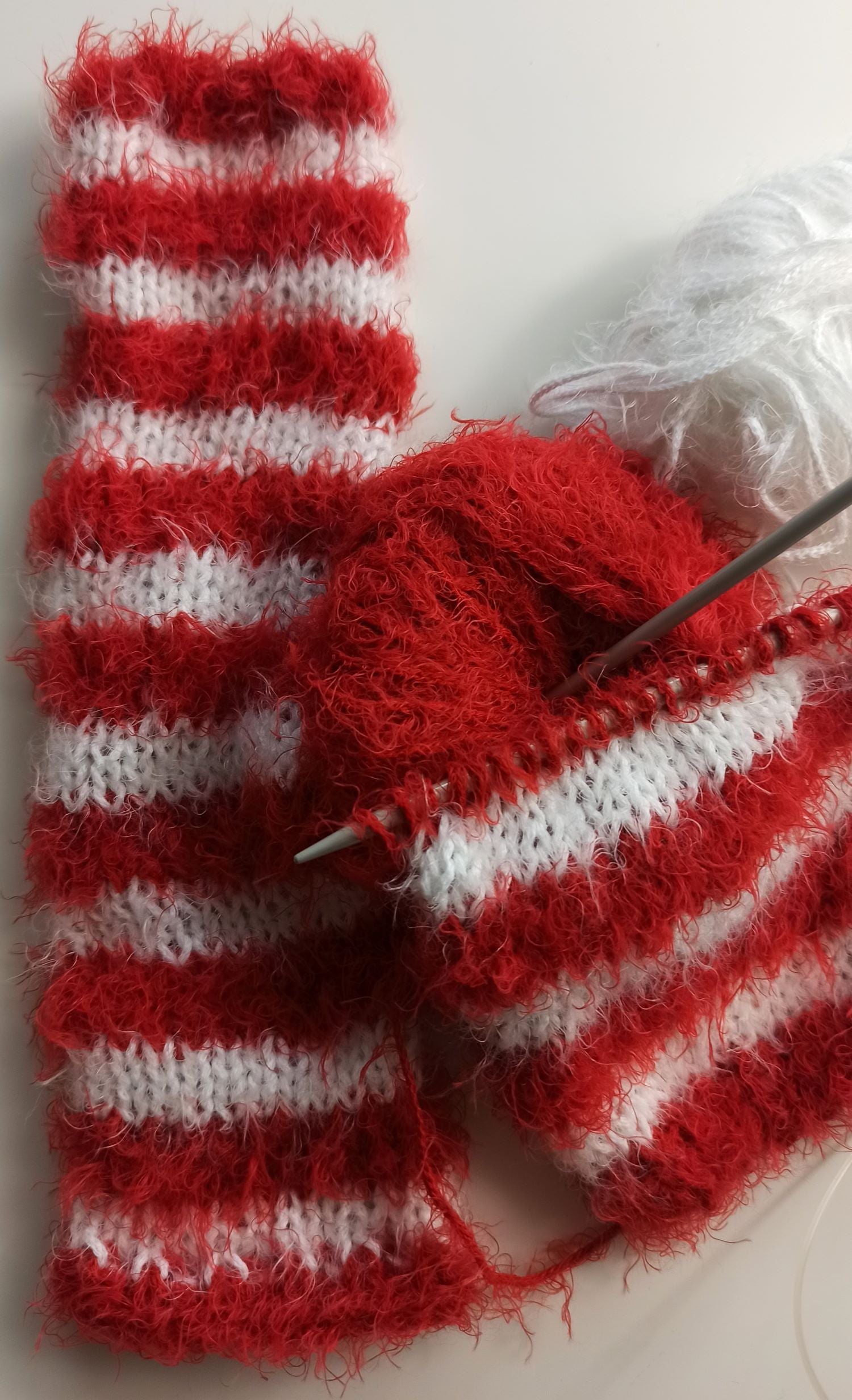 Kuschelstulpen für Weihnachten stricken