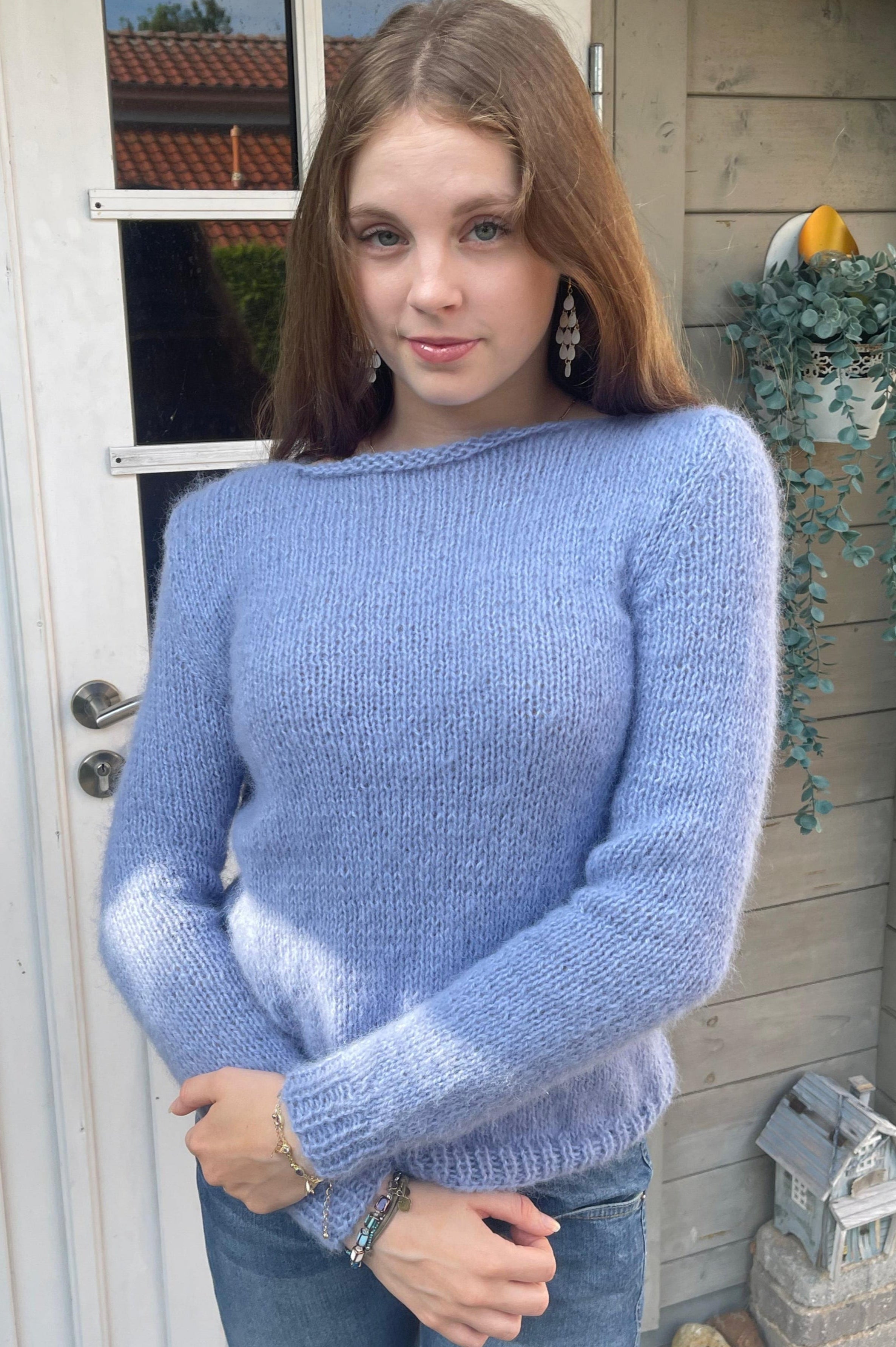 Strickpullover weich in mauve