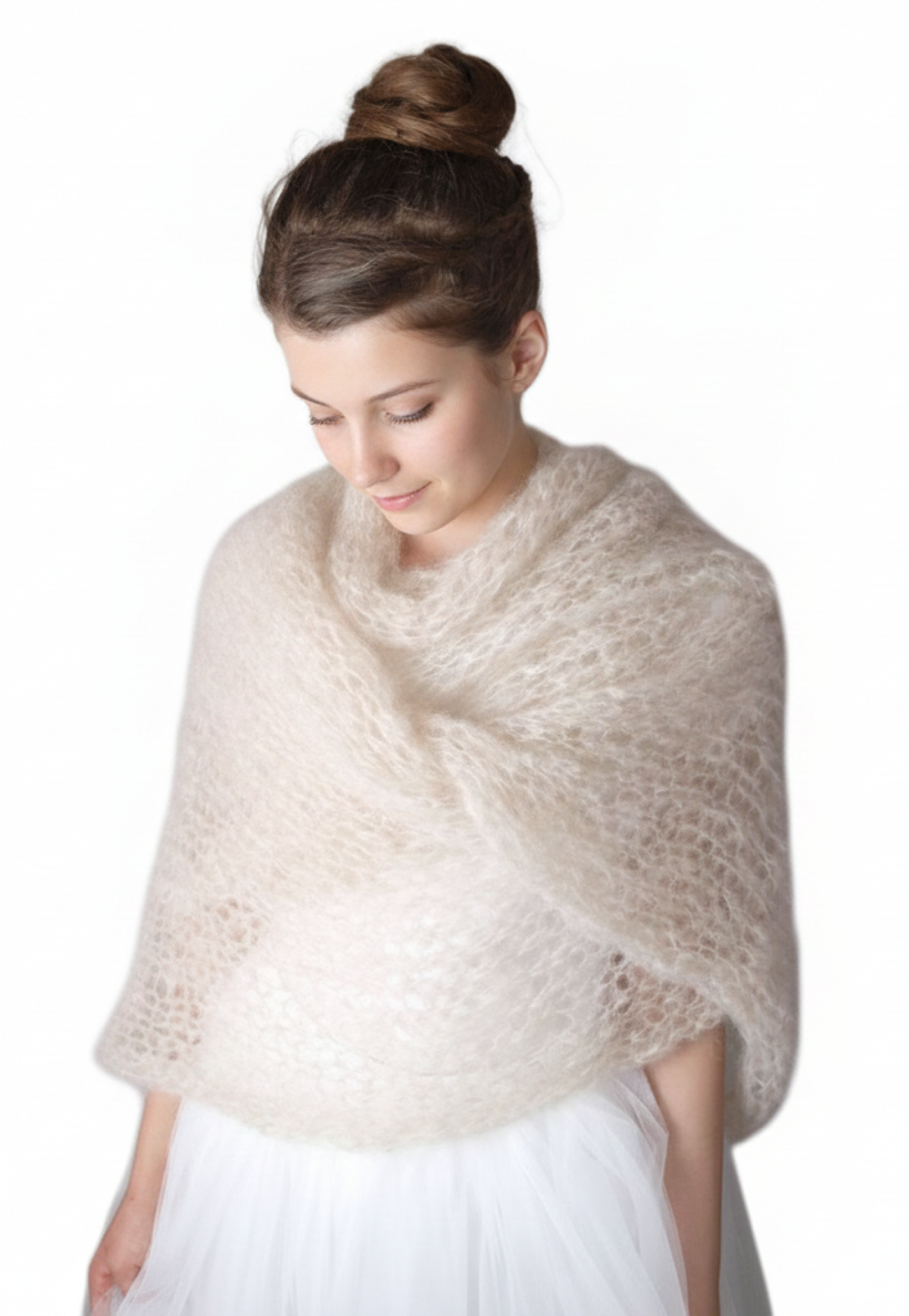 Leichte Stola aus Mohair für die Hochzeit