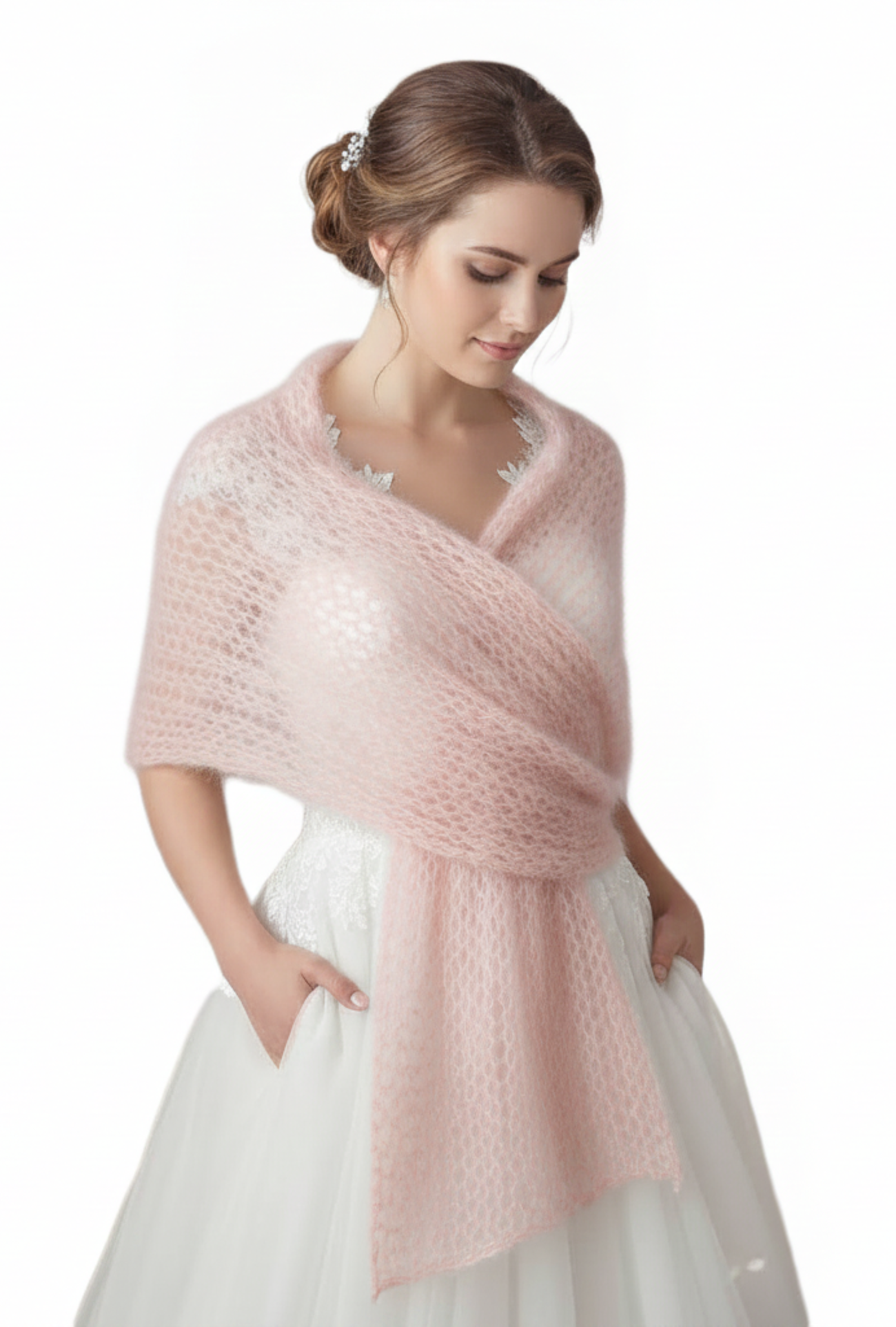 Leichte Stola aus Mohair für die Hochzeit Anleitung von Beemohr