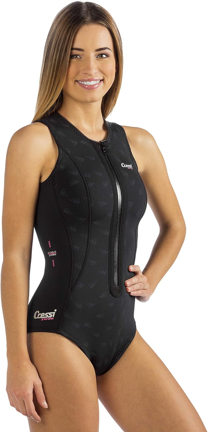 Sportbadeanzug schwarz für Damen