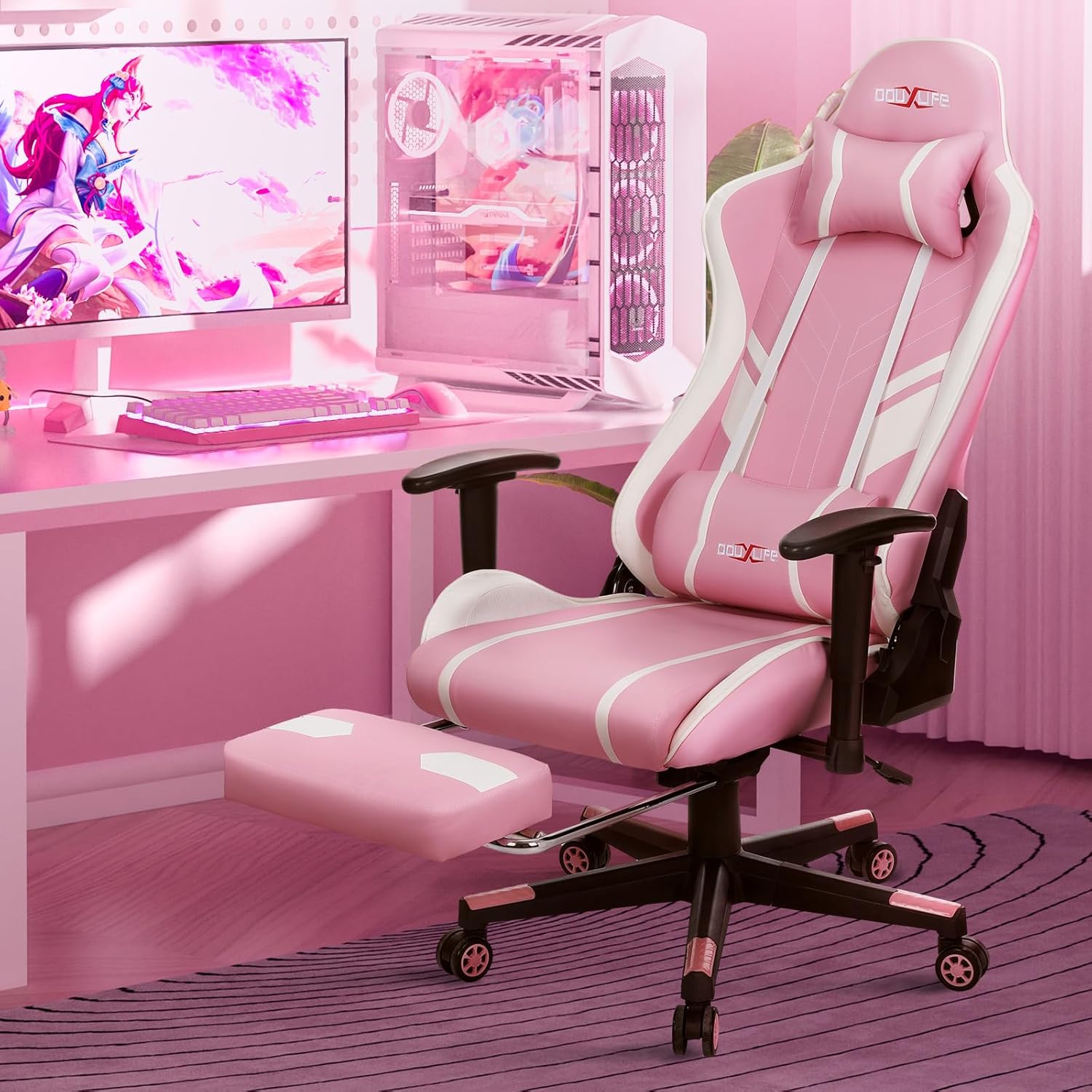 Bürostuhl rosa Massage