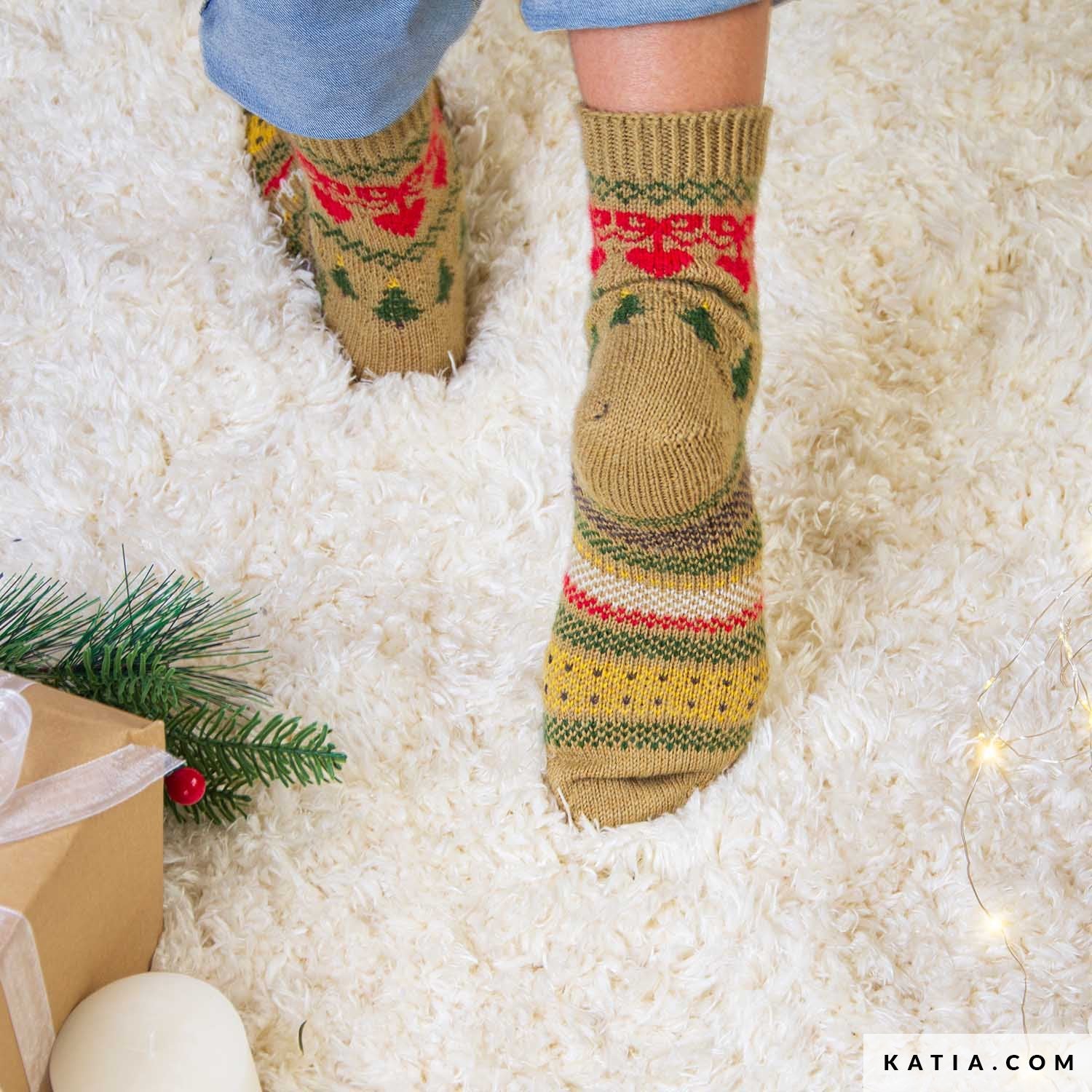 Weihnachtssocken stricken mit United Socks