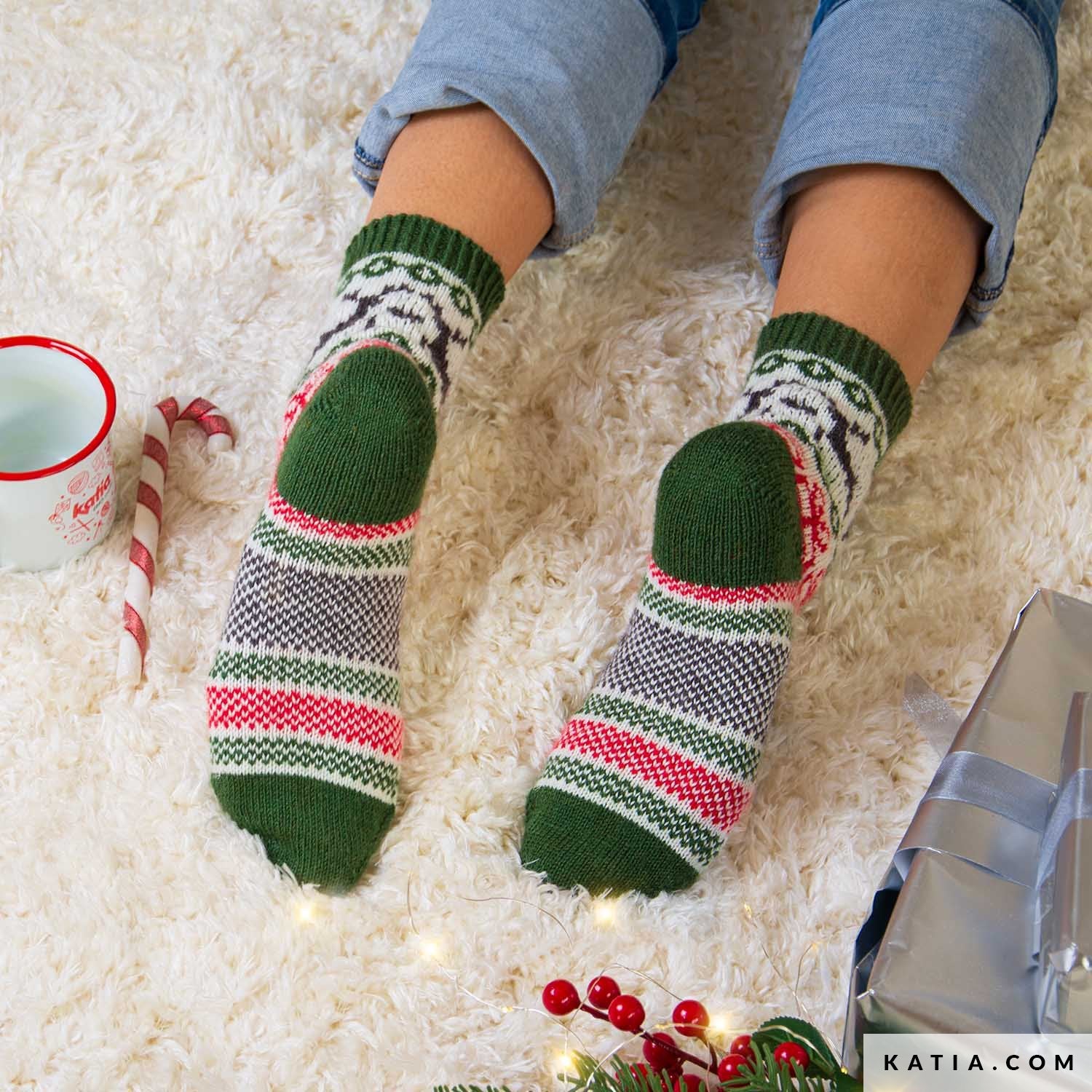 Weihnachtssocken mit United Socks von Katia