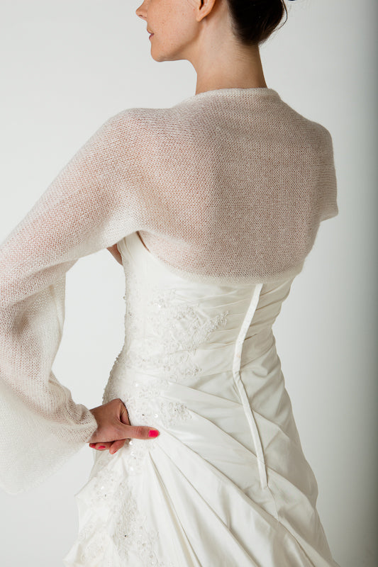 Braut Schal gedreht einfache Strickanleitung: für tief ausgeschnittene Brautkleider - Beemohr
