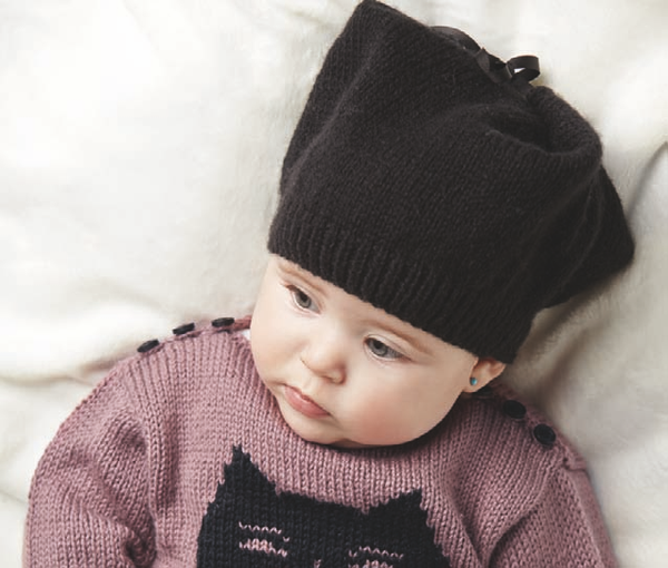 Strickanleitung Baby Pullover mit Fuchs Motiv aus Merino Katia - Beemohr