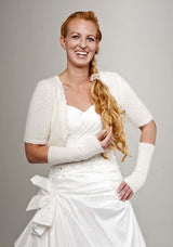 Strick Set Braut Bolero Fiona mit kurzem Arm für ihr Brautkleid zum Selberstricken! - Beemohr