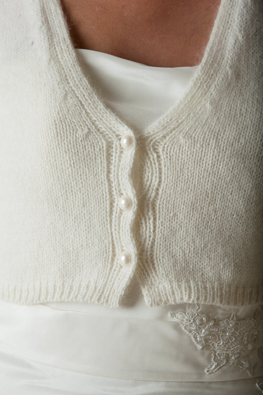 Strickanleitung Braut Cardigan MIMI Jacke mit Knöpfen für romantische Hochzeiten - Beemohr