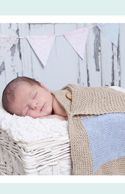Knitting pattern for a baby blanket