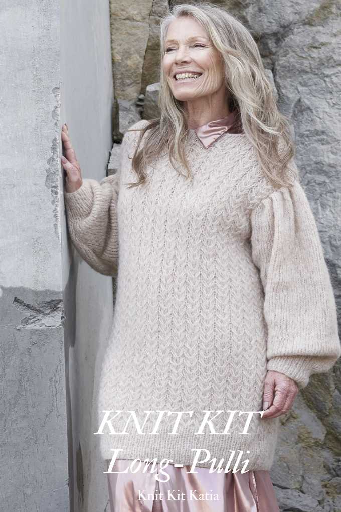 KNIT KIT: Long Pulli gestrickt aus weichem Alpaca Silver von Katia - Beemohr