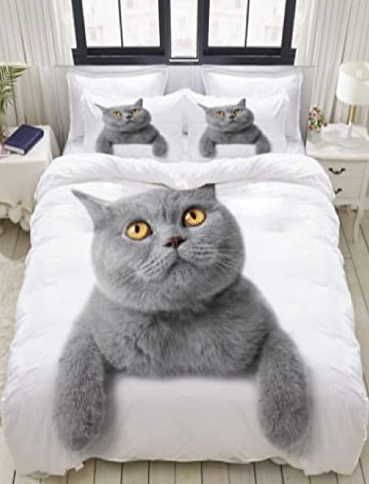 Bettwäsche mit Katzen bedruckt