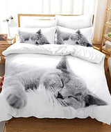 Bettwäsche groß mit Kisschenbezügen Katzen
