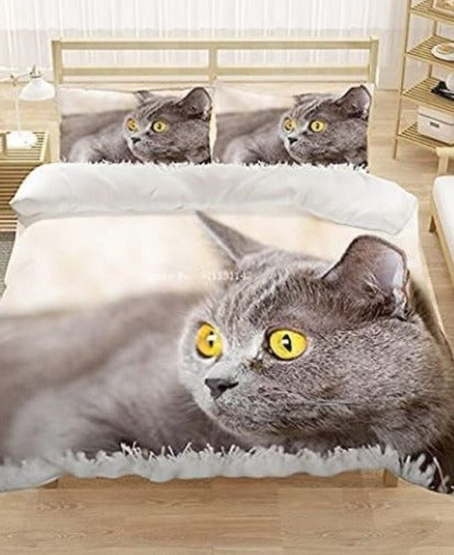 Bettbezug mit Katzendruck