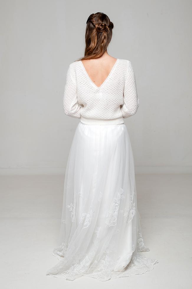 Strickanleitung: Brautpullover ELLY im Lacemuster für DIY Hochzeiten - Beemohr